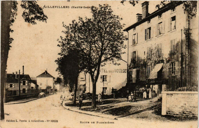 Carte postale ancienne Aillevillers - Route de Plombieres