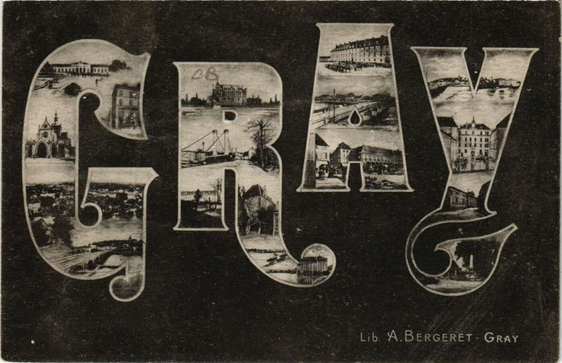 Carte postale ancienne Gray - Scenes à Gray