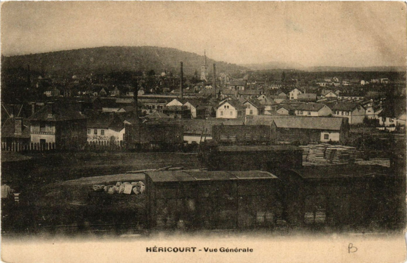 Carte postale ancienne Hericourt - Vue générale à Héricourt