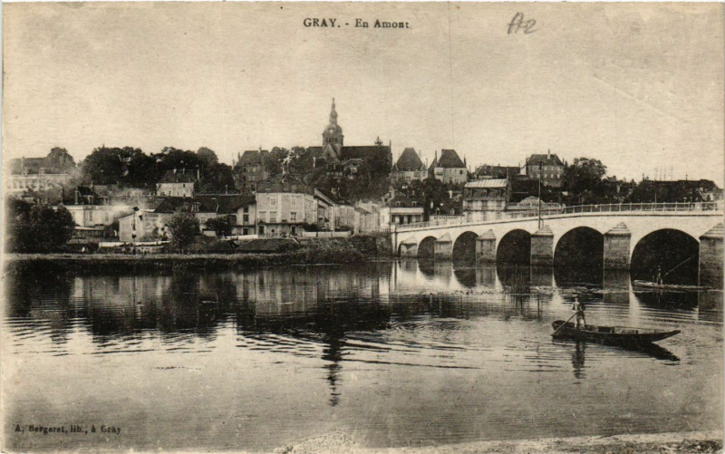 Carte postale ancienne Gray - En Amont à Gray