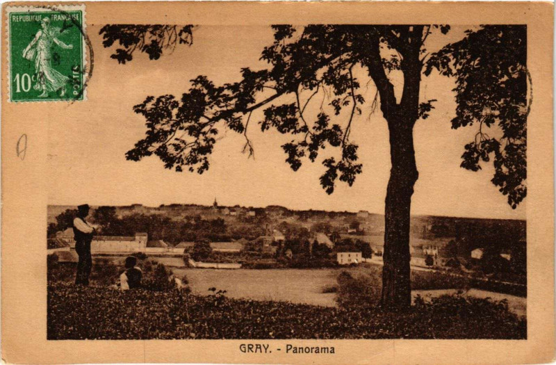 Carte postale ancienne Gray - Panorama à Gray