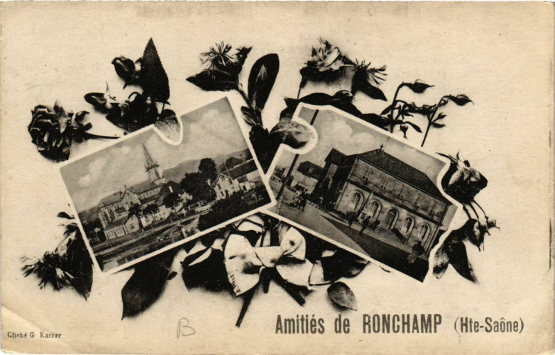 Carte postale ancienne Ronchamp - Scenes - Amitiés de Ronchamp à Ronchamp