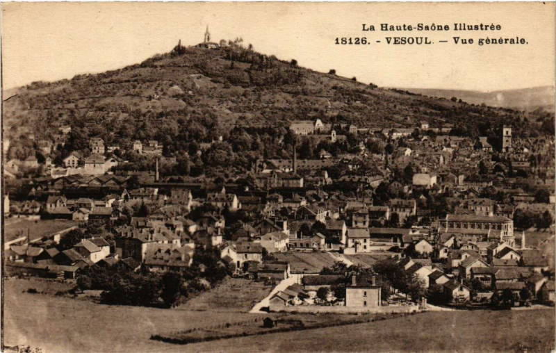Carte postale ancienne Vesoul - Vue générale à Vesoul