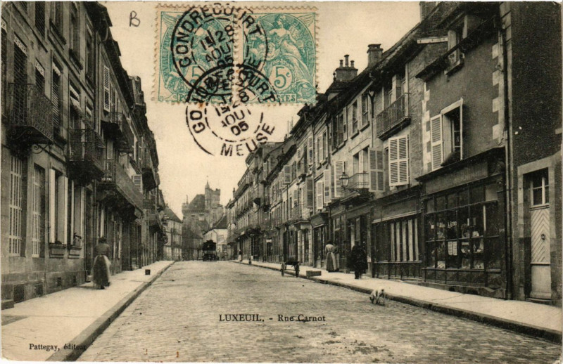 Carte postale ancienne Luxeuil-les-Bains - Rue Carnot à Luxeuil-les-Bains
