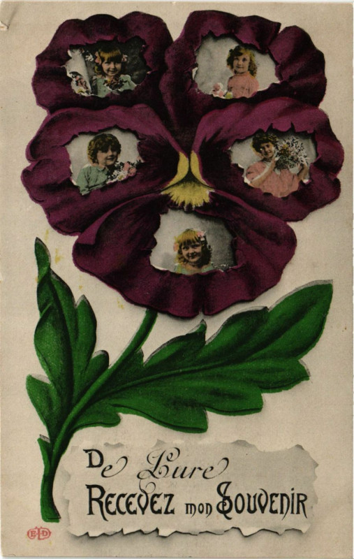 Carte postale ancienne Lure - De Lure Recevez mon Souvenir à Lure