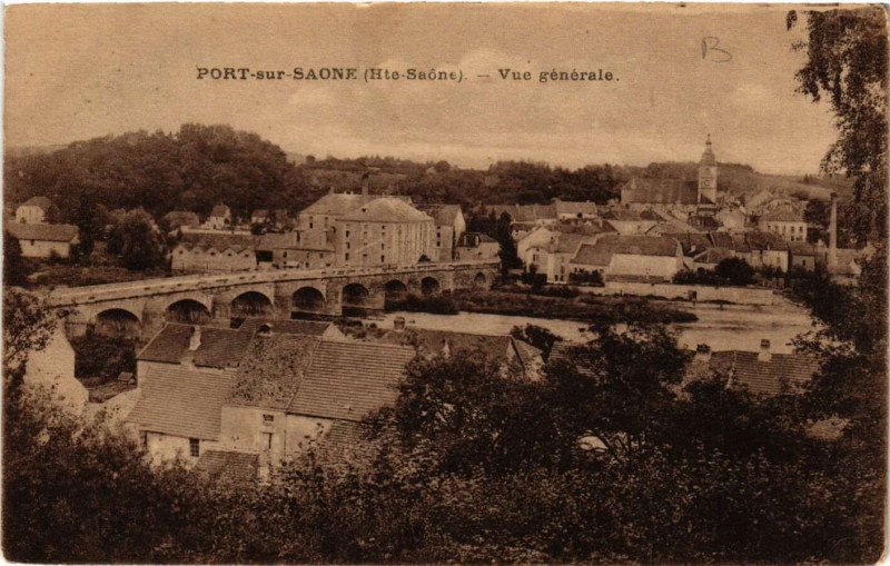 Carte postale ancienne Port-sur-Saone - Vue générale à Port-sur-Saône
