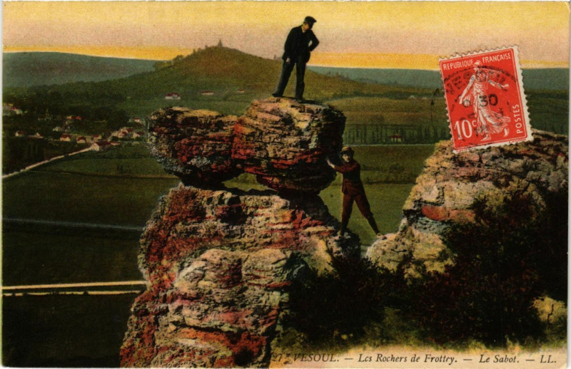 Carte postale ancienne Vesoul - Les Rochers de Frottey - Le Sabot à Vesoul