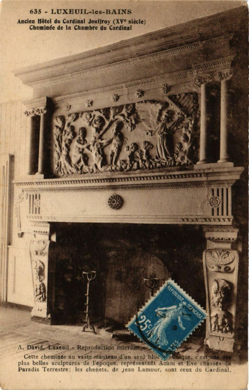 Carte postale ancienne Luxeuil-les-Bains - Ancien Hotel du Cardinal Jouffroy - Intérieur à Luxeuil-les-Bains