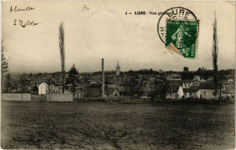 Carte postale ancienne Lure - Vue générale à Lure