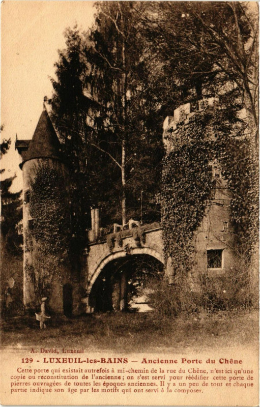 Carte postale ancienne Luxeuil-les-Bains - Ancienne Porte du Chene à Luxeuil-les-Bains