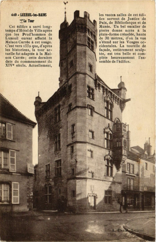 Carte postale ancienne Luxeuil-les-Bains - La Tour à Luxeuil-les-Bains