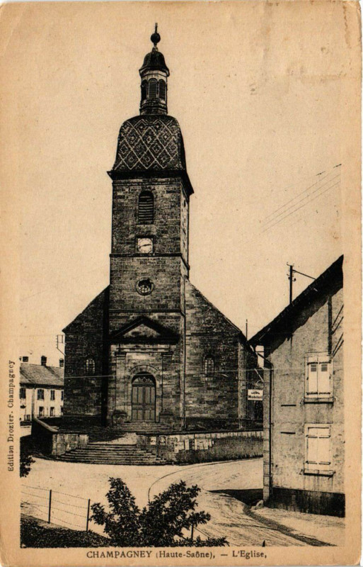 Carte postale ancienne Champagney - Eglise à Champagney