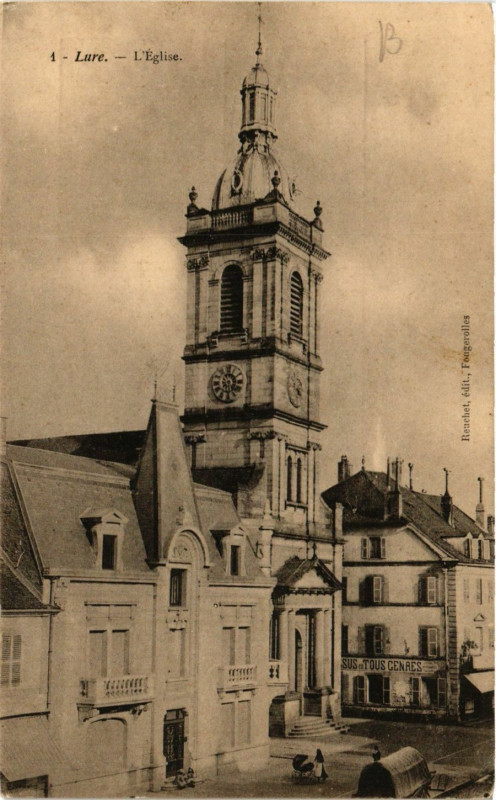 Carte postale ancienne Lure - Eglise à Lure