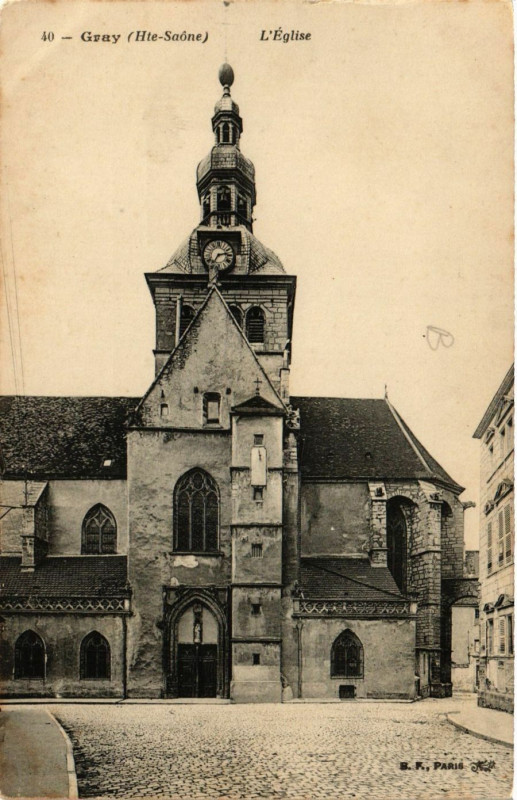 Carte postale ancienne Gray - Eglise à Gray