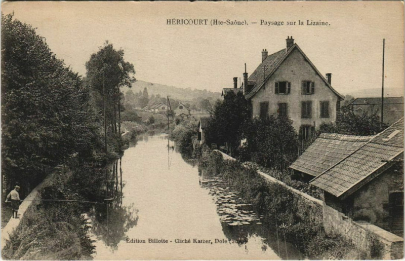 Carte postale ancienne Hericourt Paysage sur la Lizaine à Héricourt