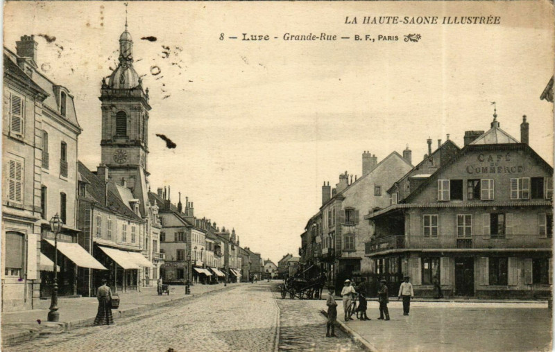Carte postale ancienne Lure Grande Rue à Lure