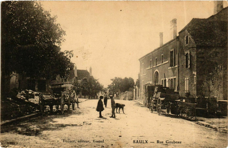 Carte postale ancienne Saulx Rue Goubeau à Saulx