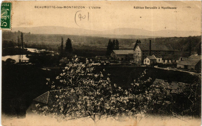 Carte postale ancienne Beaumotte-les-Montbozon - L'Usine à Montbozon