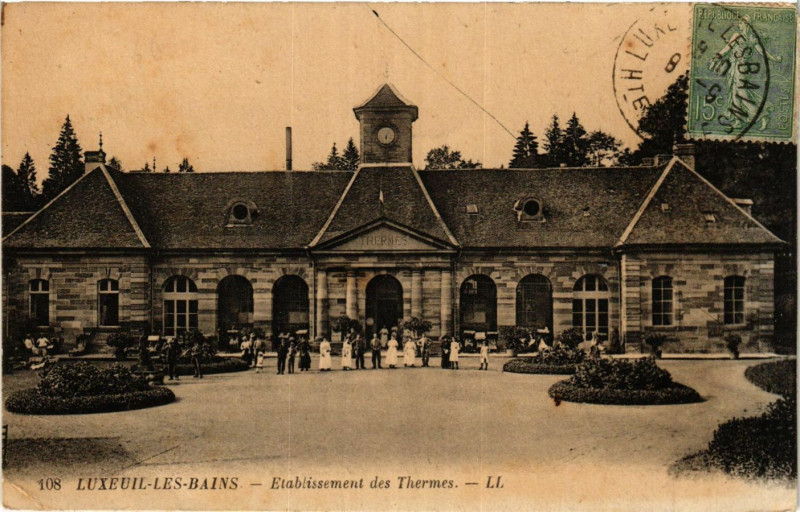 Carte postale ancienne Luxeuil-les-Bains - Etabl. des Thermes à Luxeuil-les-Bains