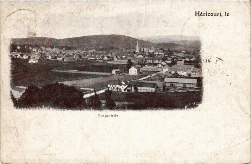 Carte postale ancienne Hericourt le Vue générale à Héricourt