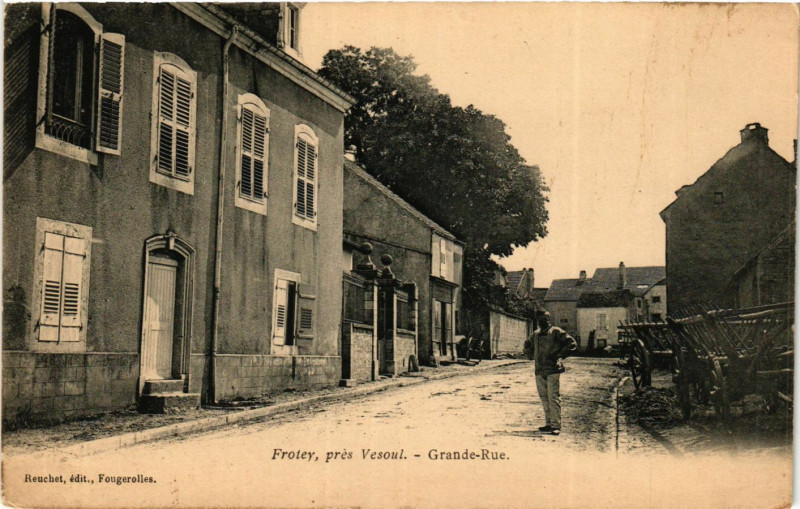 Carte postale ancienne Frotey pres Vesoul - Grande-Rue à Vesoul