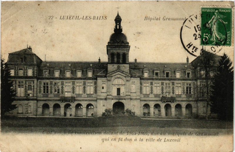 Carte postale ancienne Luxeuil-les-Bains - Hopital Grammont à Luxeuil-les-Bains