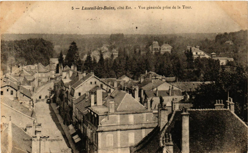 Carte postale ancienne Luxeuil-les-Bains - Cote Est - Vue générale prise de la Tour à Luxeuil-les-Bains