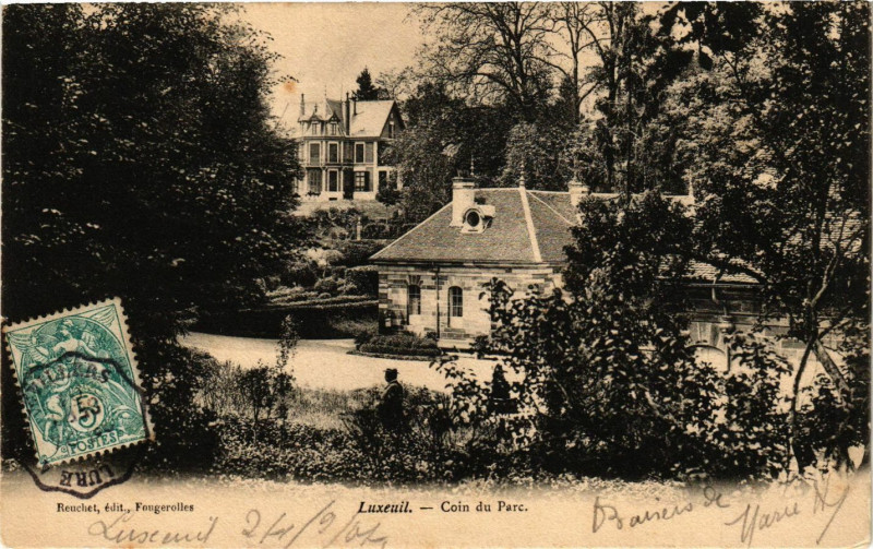 Carte postale ancienne Luxeuil - Coin du Parc