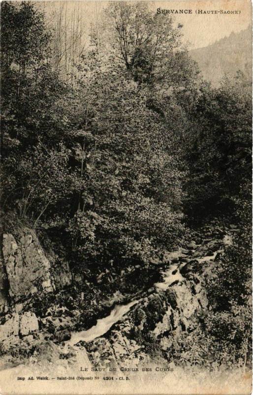 Carte postale ancienne Servance - La Saut de Creux des Cures