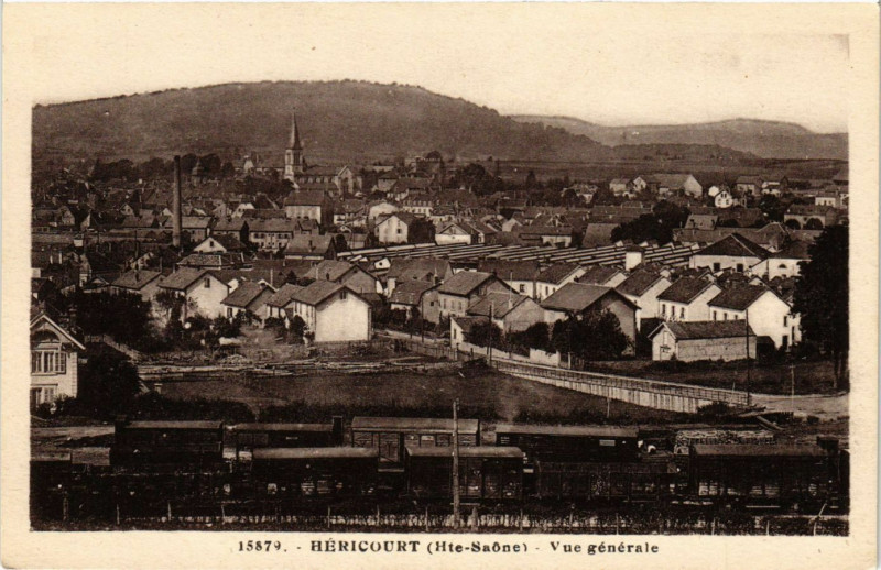 Carte postale ancienne Hericourt - Vue générale à Héricourt