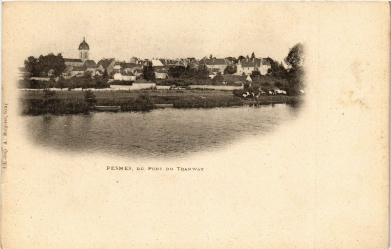 Carte postale ancienne Pesmes du Pont du Tramway à Pesmes