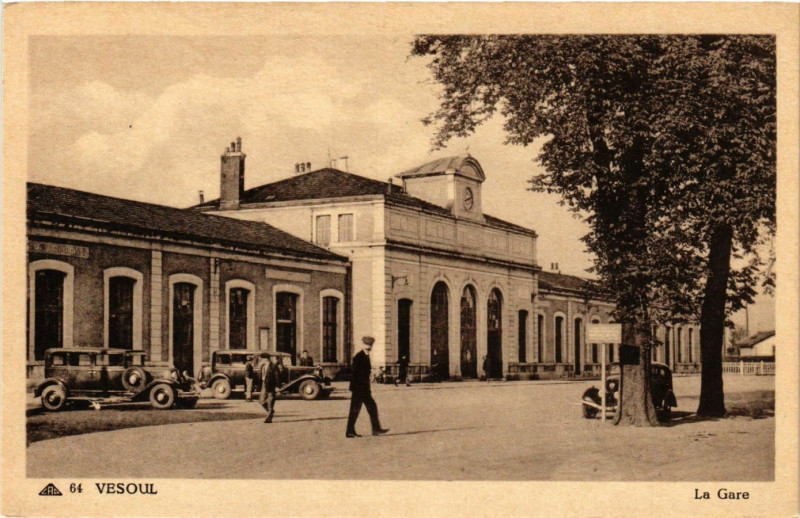 Carte postale ancienne Vesoul - La Gare à Vesoul