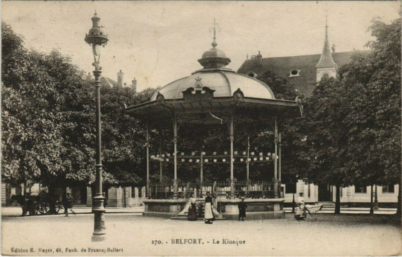 Carte postale ancienne Belfort - Le Kiosque à Belfort