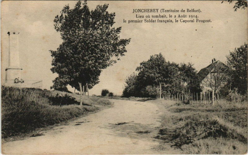 Carte postale ancienne JONCHEREy - Lieu ou tombait à Joncherey