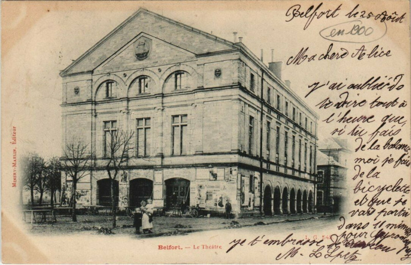 Carte postale ancienne Belfort - Le Theatre à Belfort