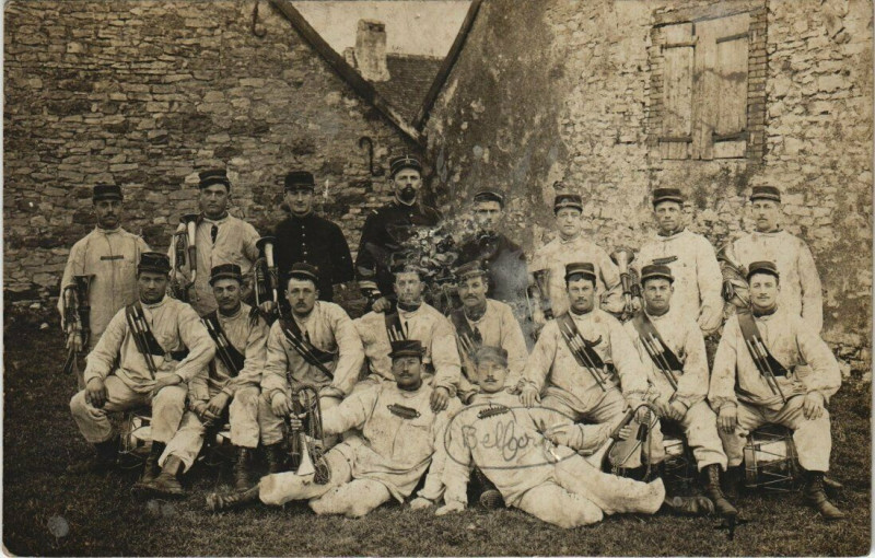 Carte postale ancienne Belfort soldats, carte photo à Belfort