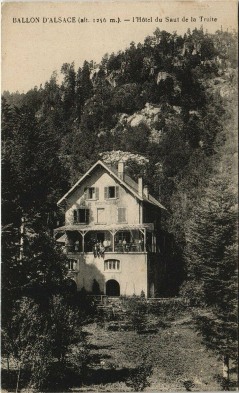Carte postale ancienne Ballon d'Alsace - L'Hotel du Saut de la Truite