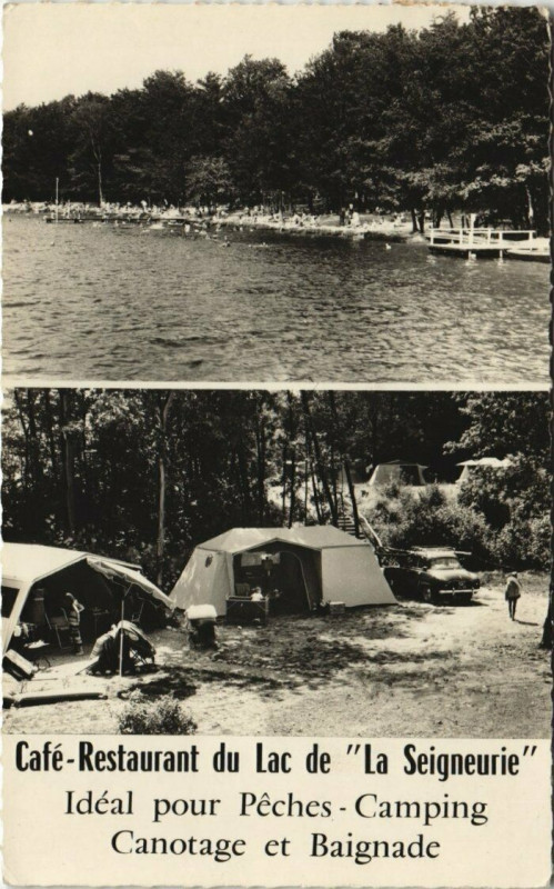 Carte postale ancienne Café-Restaurant du Lac de la Seigneurie