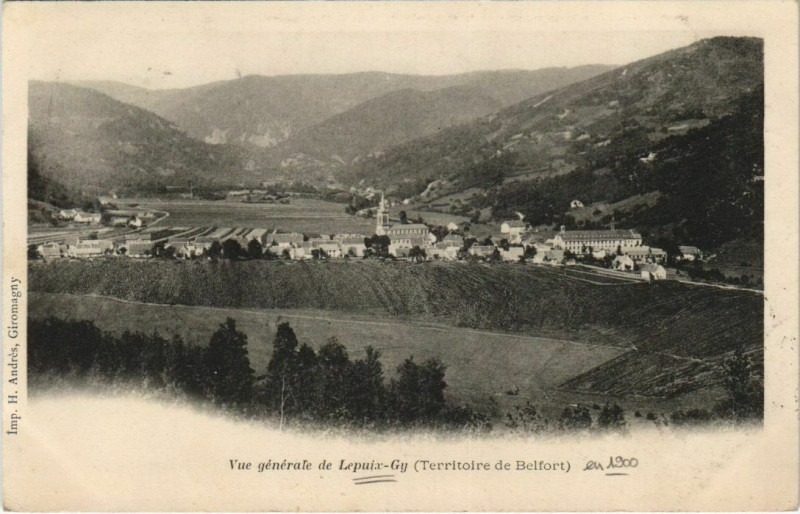 Carte postale ancienne Lepuix-Gy Vue Generale à Lepuix