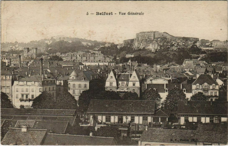 Carte postale ancienne Belfort Vue Generale à Belfort