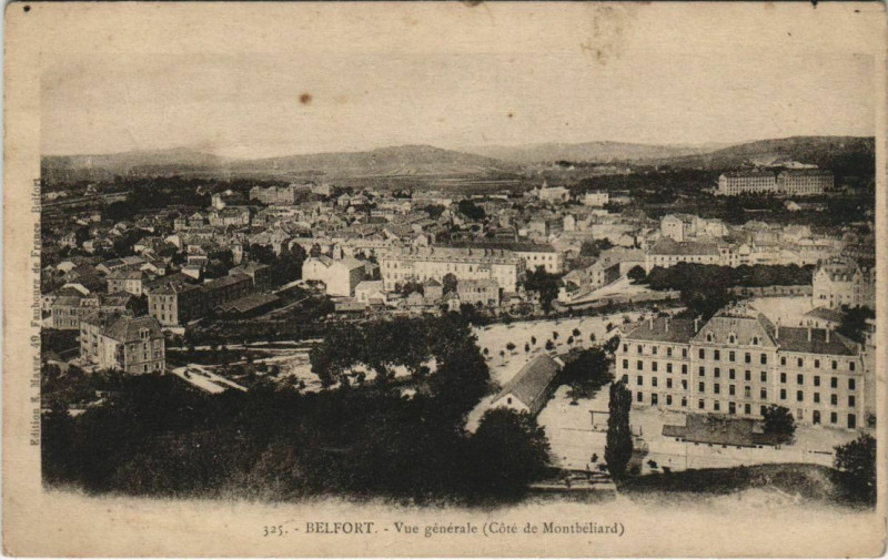 Carte postale ancienne Belfort Vue Generale à Belfort