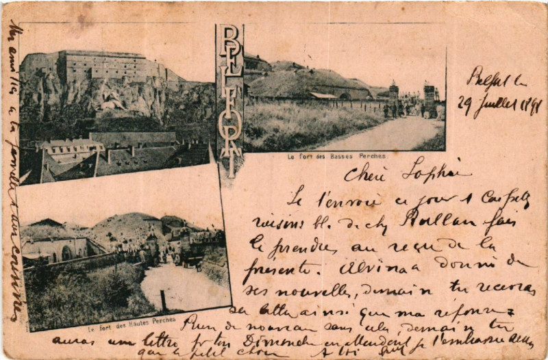 Carte postale ancienne Belfort à Belfort