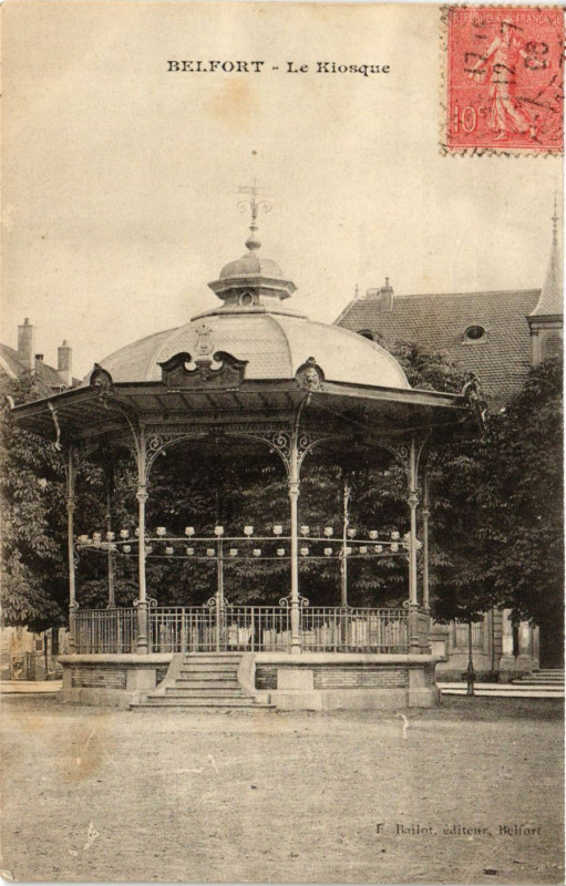 Carte postale ancienne Belfort - Le Kiosque à Belfort