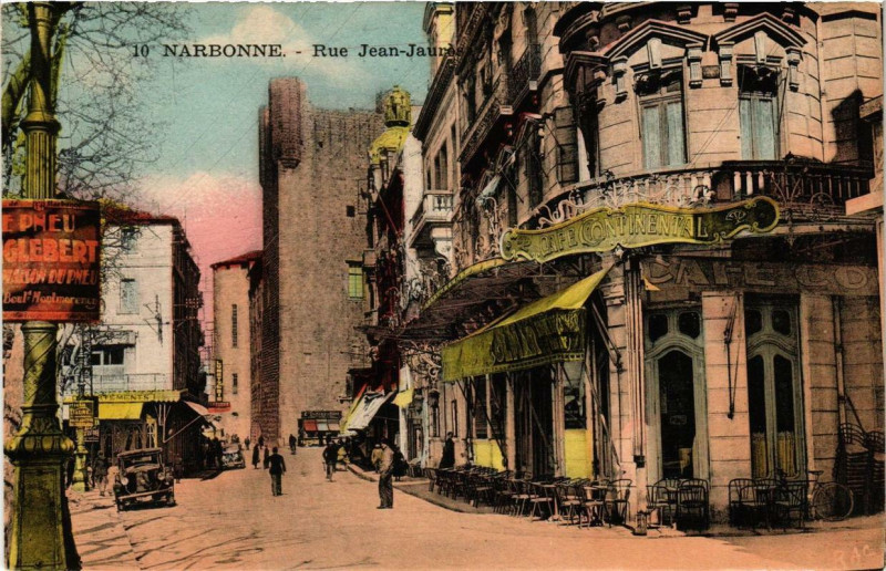 Carte postale ancienne Narbonne Rue Jean-Jaures à Narbonne