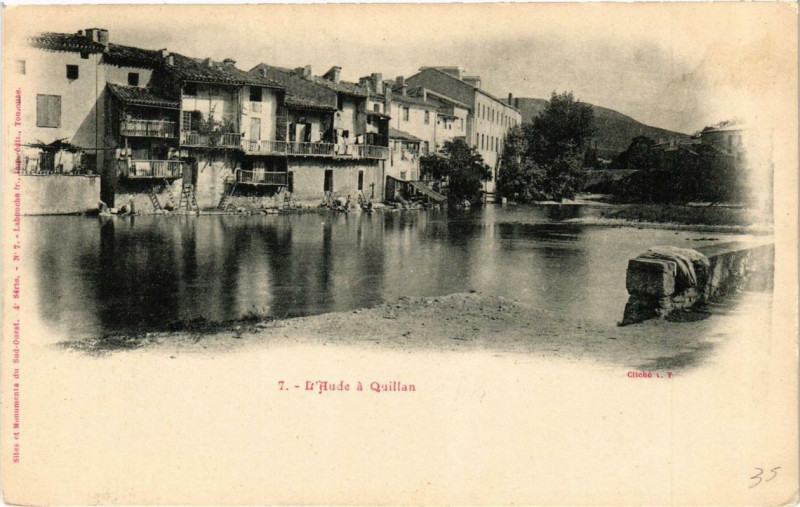 Carte postale ancienne L'Aude a Quillan à Quillan