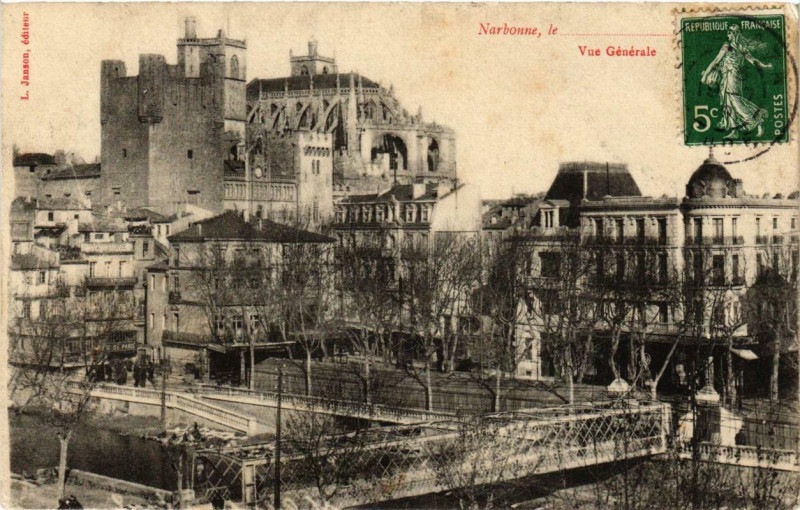 Carte postale ancienne Narbonne Vue générale à Narbonne