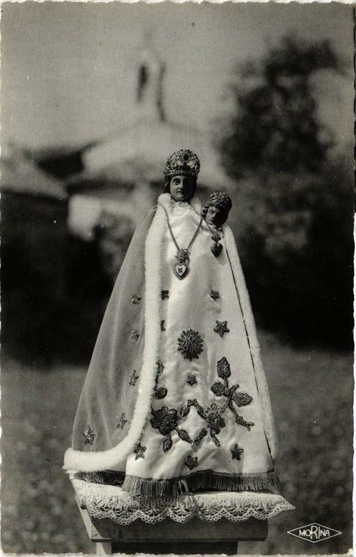 Carte postale ancienne Fleury-d'Aude Notre-Dame de Liesse, Reine de l'Univers, avec son à Fleury