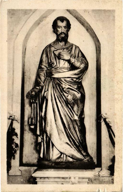 Carte postale ancienne Fleury-d'Aude La Statue de Saint Pierre à Fleury