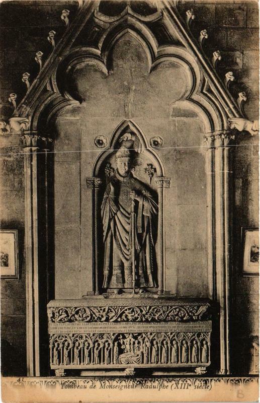 Carte postale ancienne Tombeau de Monseigneur Radulphe