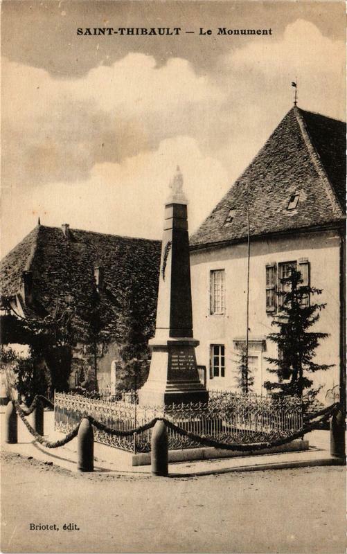 Carte postale ancienne Saint-Thibault Le Monument